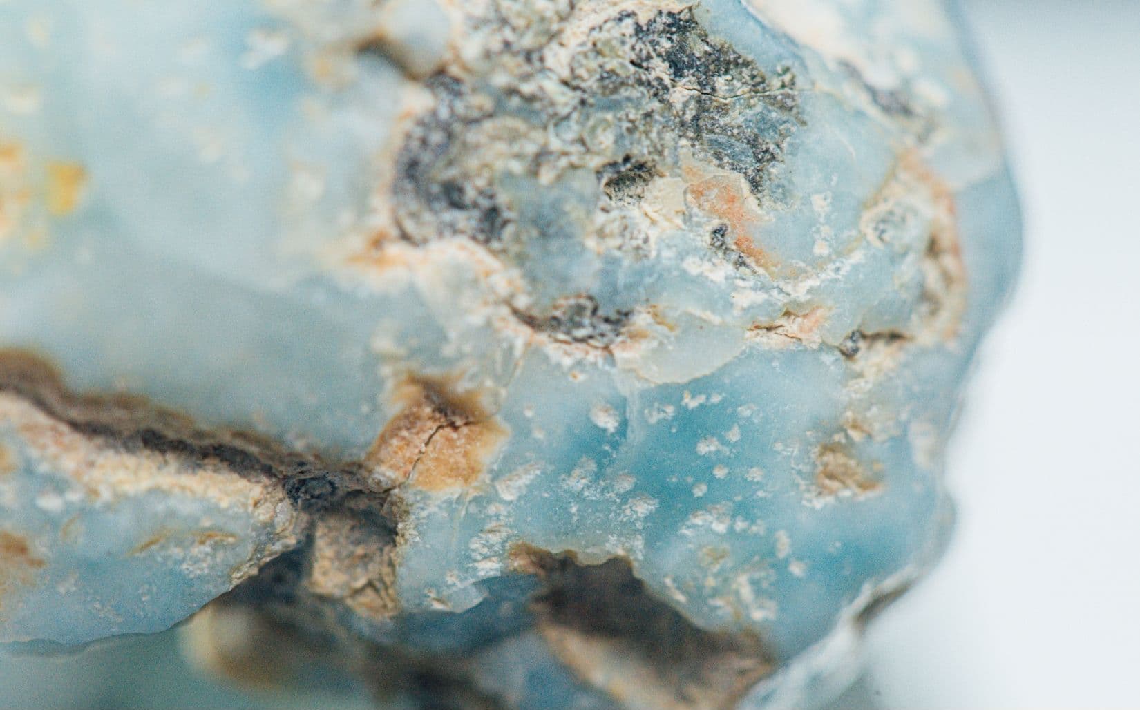 Turquoise blue Larimar stone