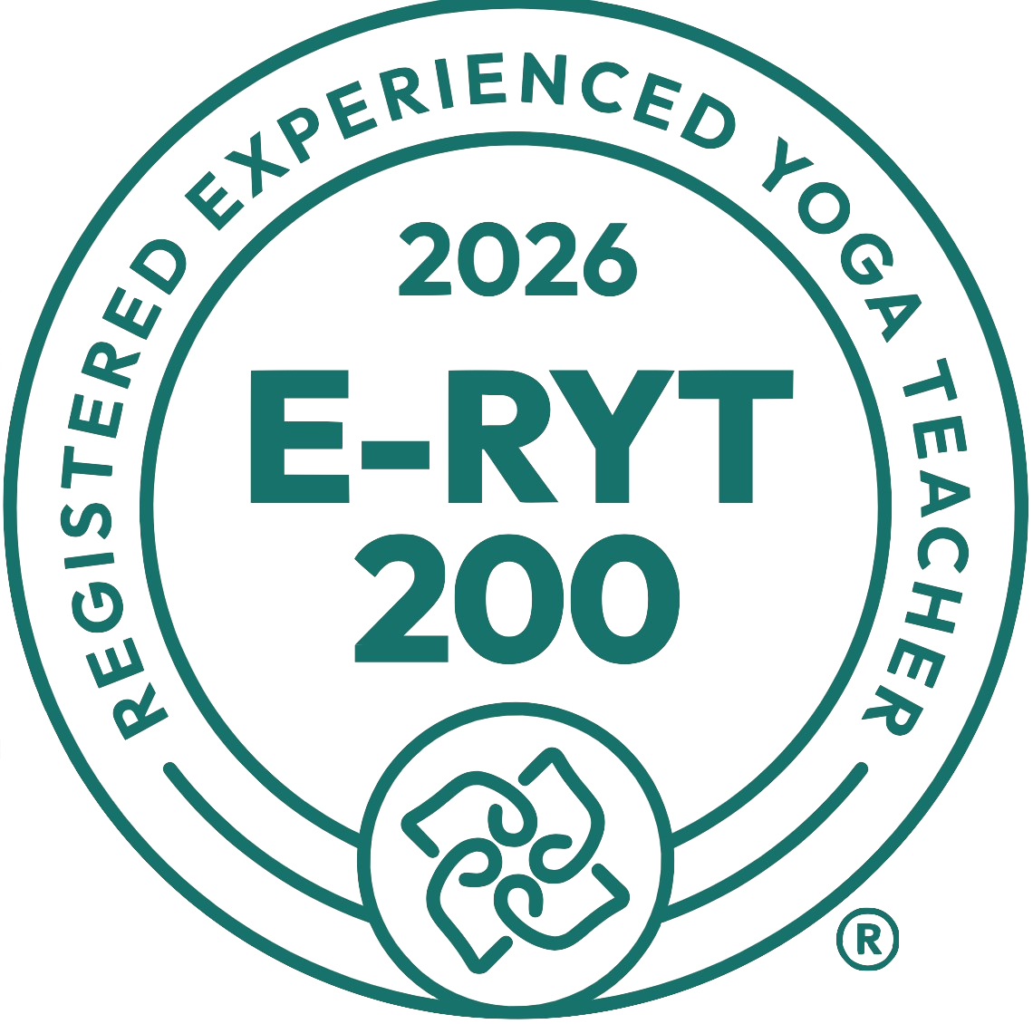 Yoga Alliance E-RYT 200 logo (Experienced Registered Yoga Teacher 200-hour)